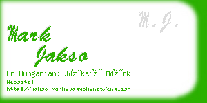 mark jakso business card